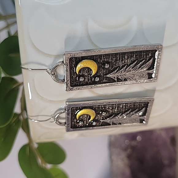 Moonlight Forest Drop Earrings, 925 wires - Picture 3 of 7